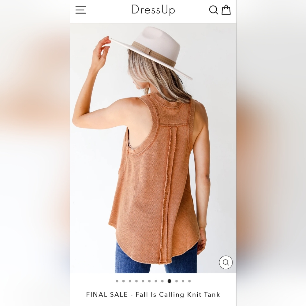Dress Up Fall is Calling Knit Tank - Picture 2 of 11